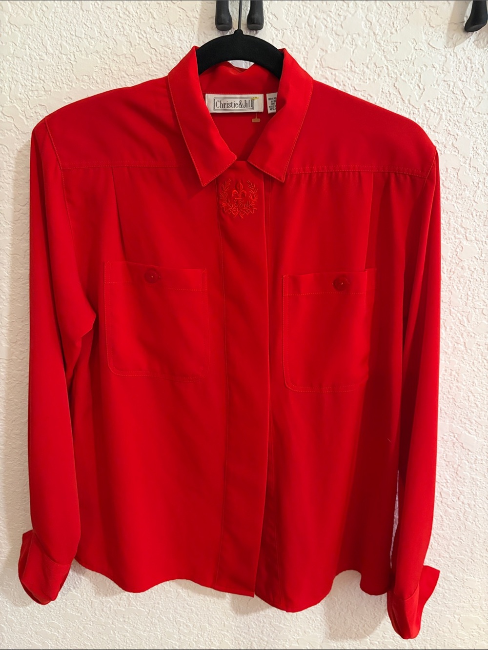 Women’s  Red Button-Up Shirt